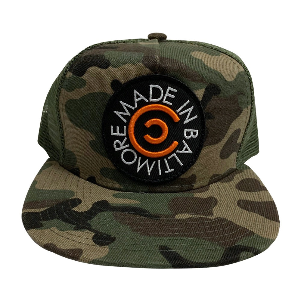 Black/Orange Made In Baltimore on Camo